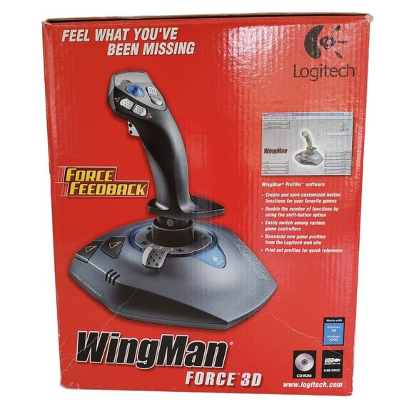 Logitech WingMan Force 3D Joystick  Feel What You've Been Missing! Untested - Picture 9 of 9